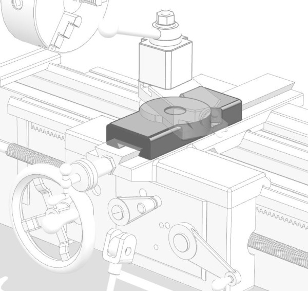 محل قرارگیری سوپورت عرضی در ماشین تراش