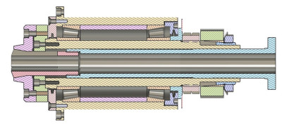 اسپیندل، شفتی تو خالی برای انتقال قدرت از جعبه موتور ماشین تراش به نگهدارنده قطعه